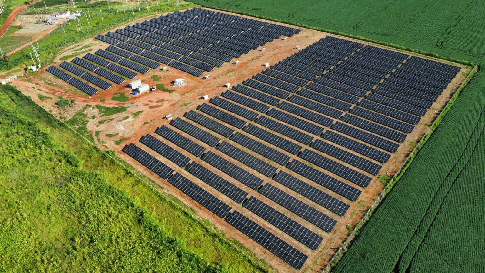 Usina solar da Soys vista de cima